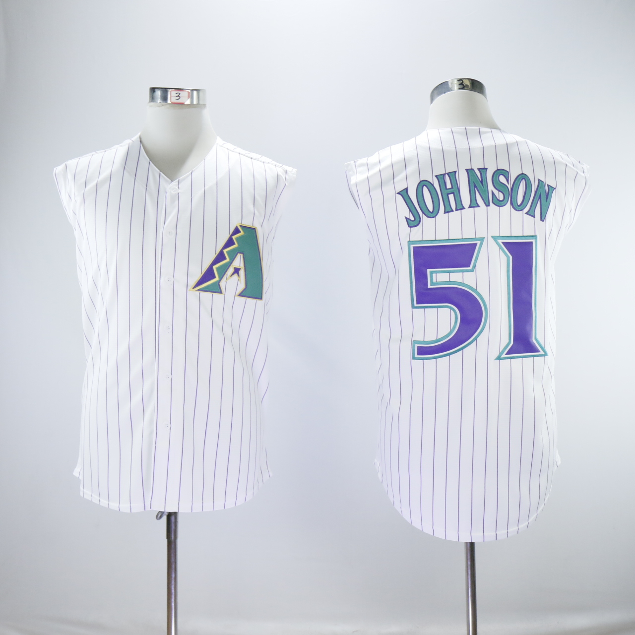 Men Arizona Diamondback 51 Johnson White MLB Jerseys